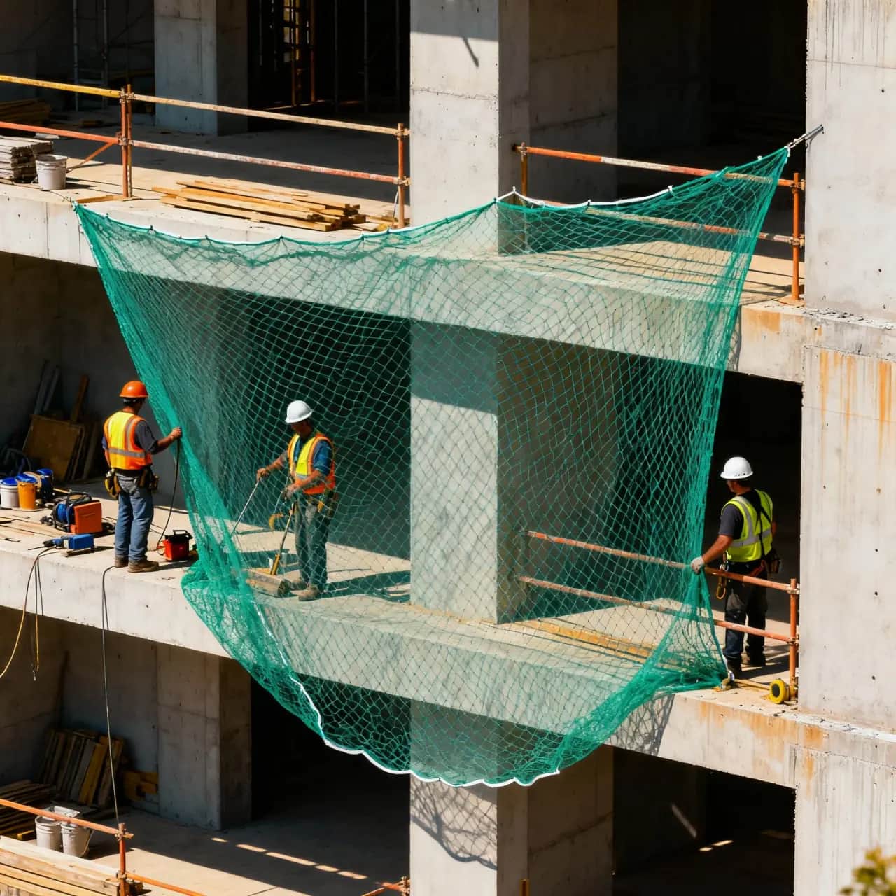 Construction Nets sample finish by EverSafe Safety Nets