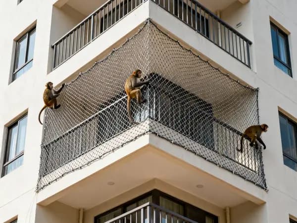 Monkey Safety Nets planned near Alkapuri balconies in Alkapuri, Hyderabad