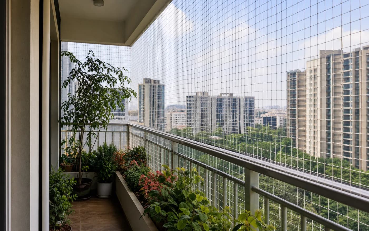 Balcony Safety Net Planter Edge in Bangalore