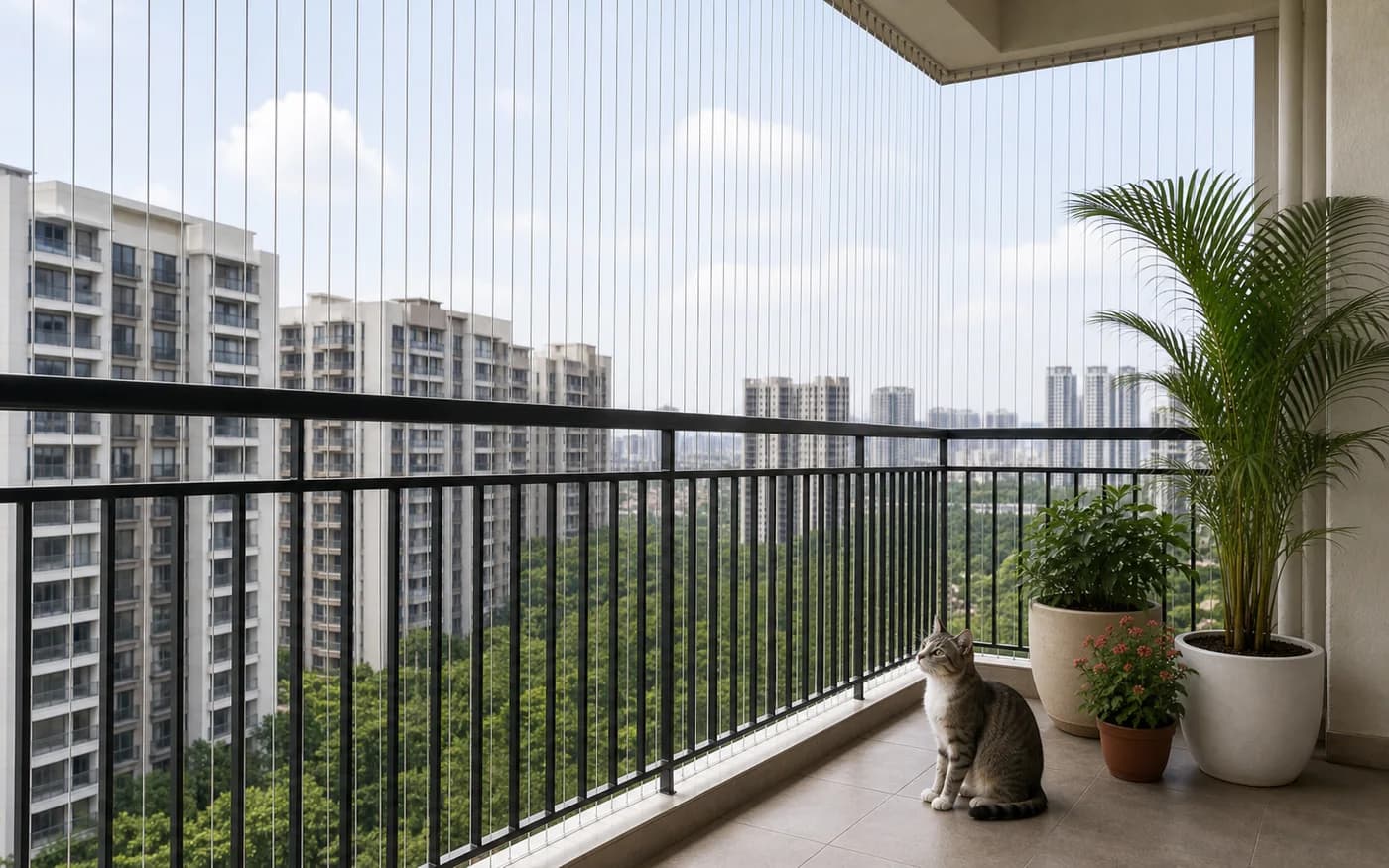 Invisible Grill Pet Safe Balcony in Bangalore
