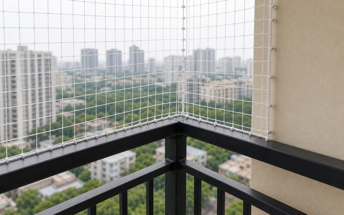 Balcony Safety Net Corner Fixing in Hyderabad