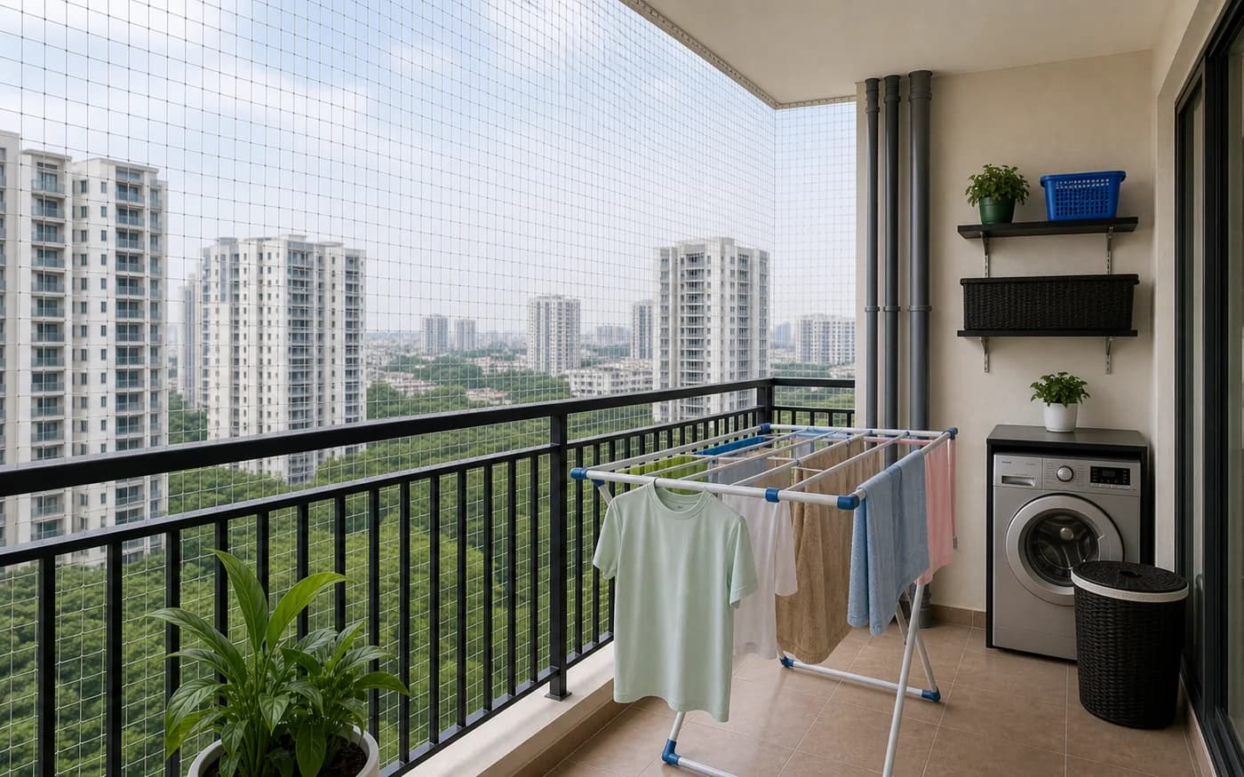 Balcony Safety Net Utility Balcony Clothes in Hyderabad