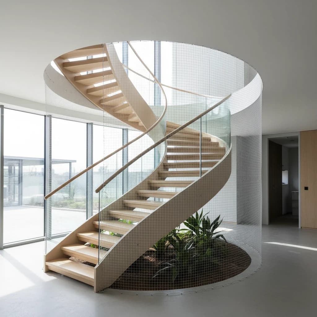 Staircase Pigeon Safety Nets