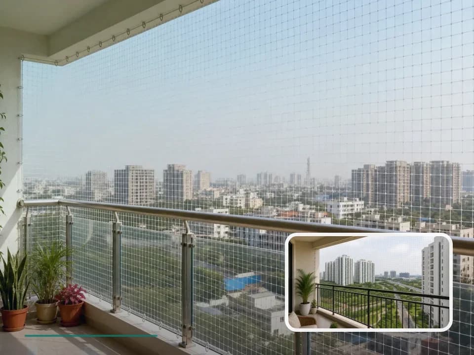 Balcony Safety Nets planning for Olympia Opaline in Chennai
