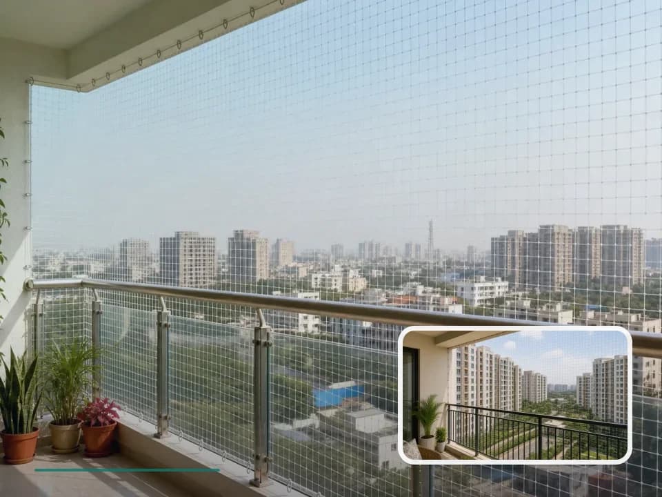Balcony Safety Nets planning for Aparna Cyberzone in Hyderabad