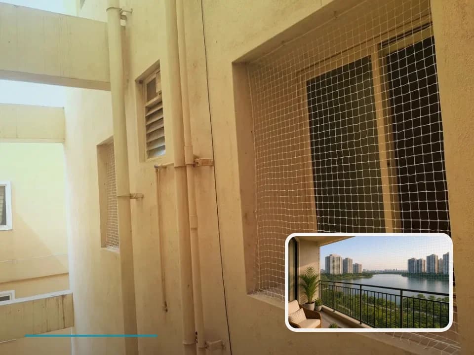 Window Safety Nets planning for Aparna Sarovar Grande in Hyderabad