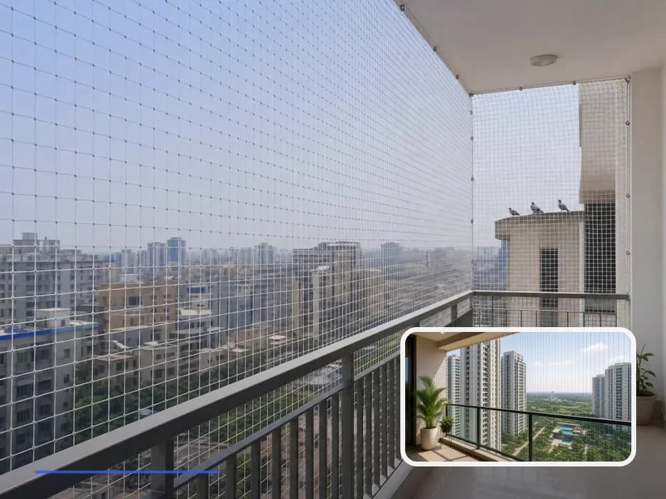 Pigeon Safety Nets planning for Aparna Sarovar Zenith in Hyderabad
