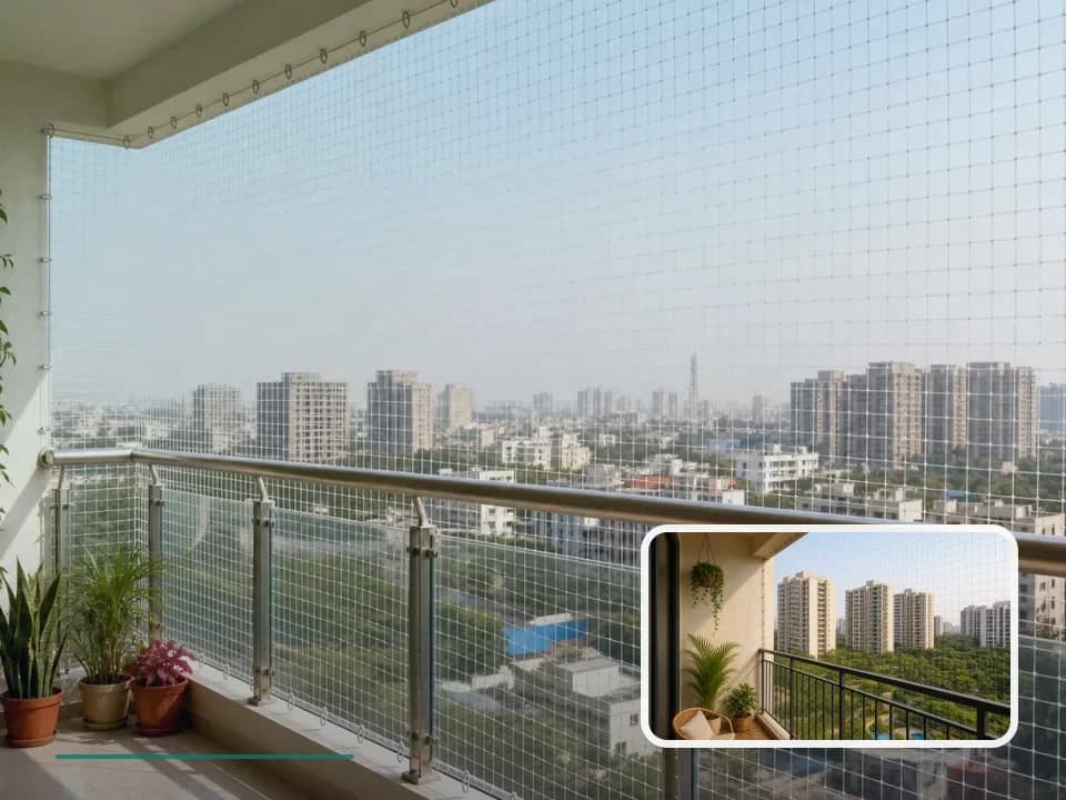 Balcony Safety Nets planning for L&T Serene County in Hyderabad