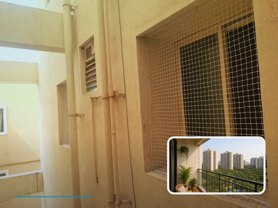Window Safety Nets planning for L&T Serene County in Hyderabad