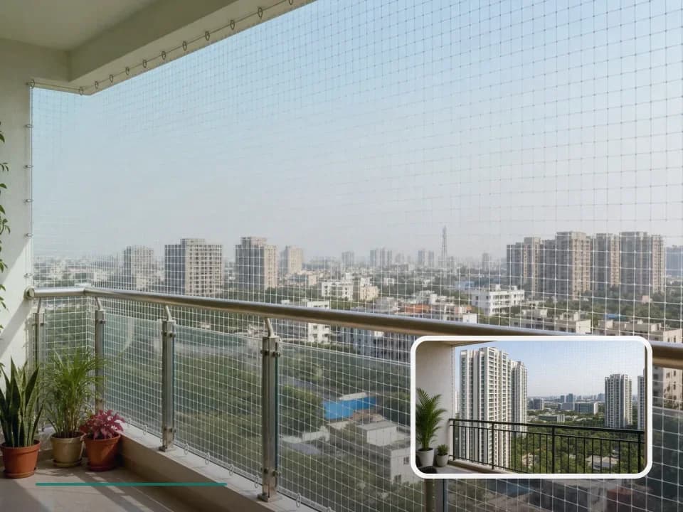 Balcony Safety Nets planning for My Home Bhooja in Hyderabad