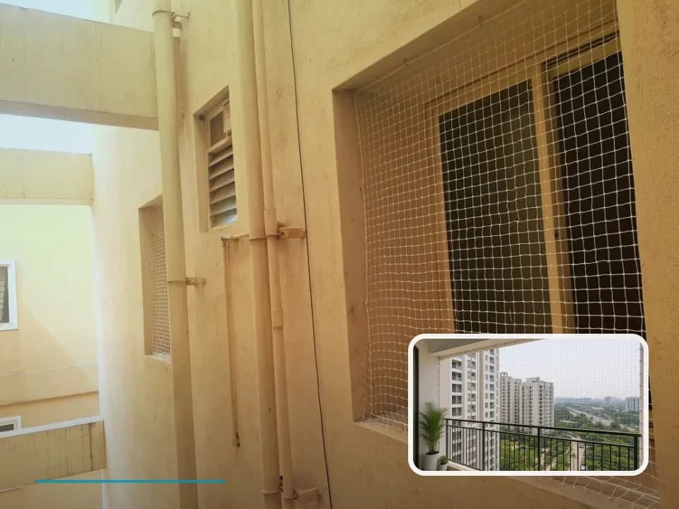 Window Safety Nets planning for Rainbow Vistas Rock Garden in Hyderabad