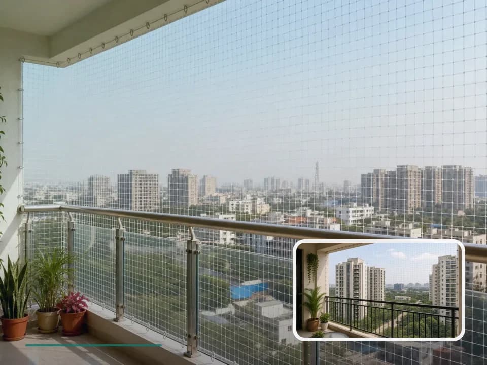 Balcony Safety Nets planning for Ramky Towers in Hyderabad