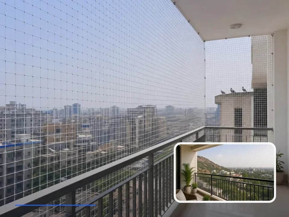 Pigeon Safety Nets planning for Apace Hill View County in Vijayawada