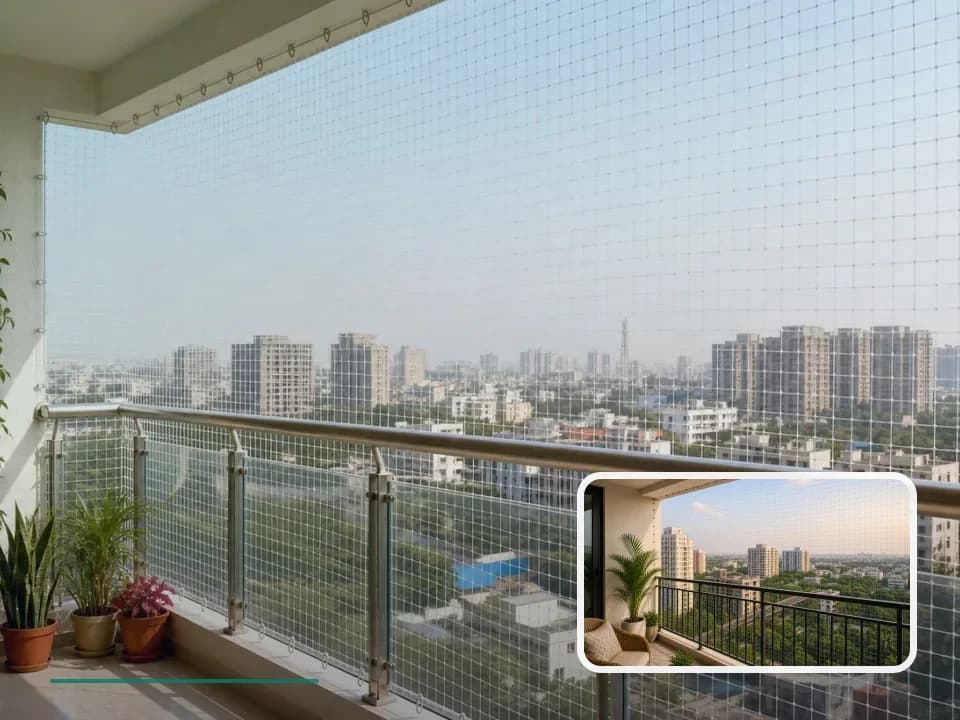 Balcony Safety Nets planning for HRT Sri Nirvana in Vijayawada