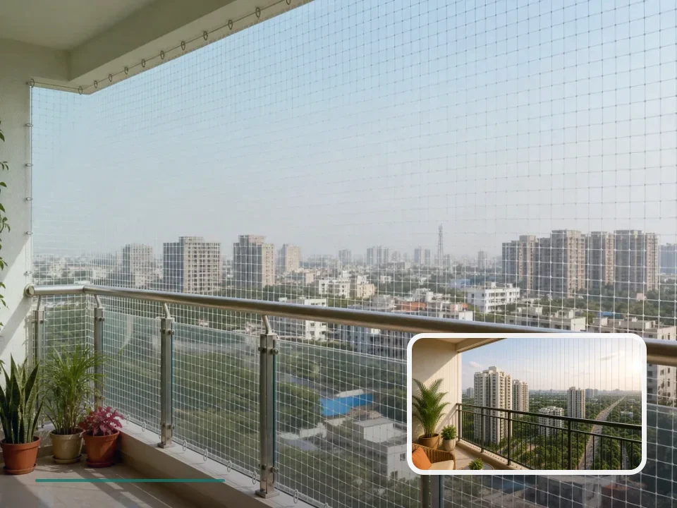 Balcony Safety Nets planning for Vertex Siris Signa in Vijayawada