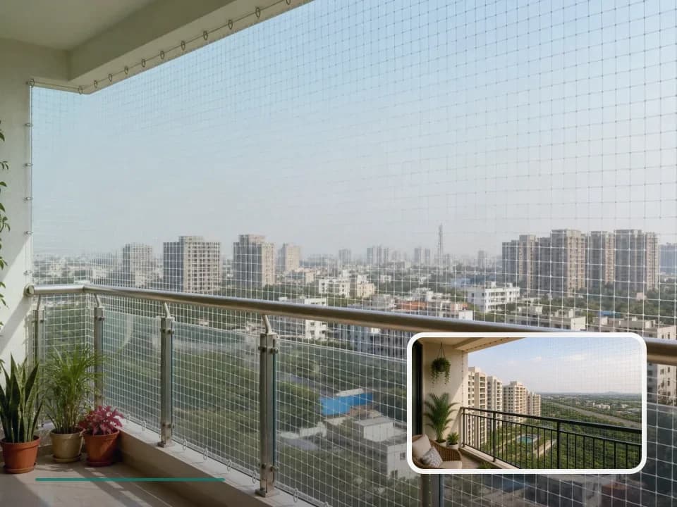 Balcony Safety Nets planning for VRR Krishnam in Vijayawada