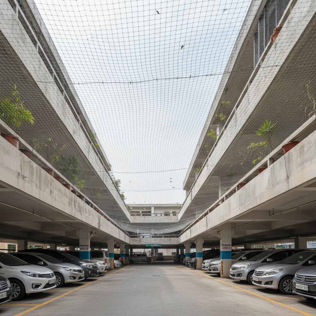 Parking Area Pigeon Safety Nets