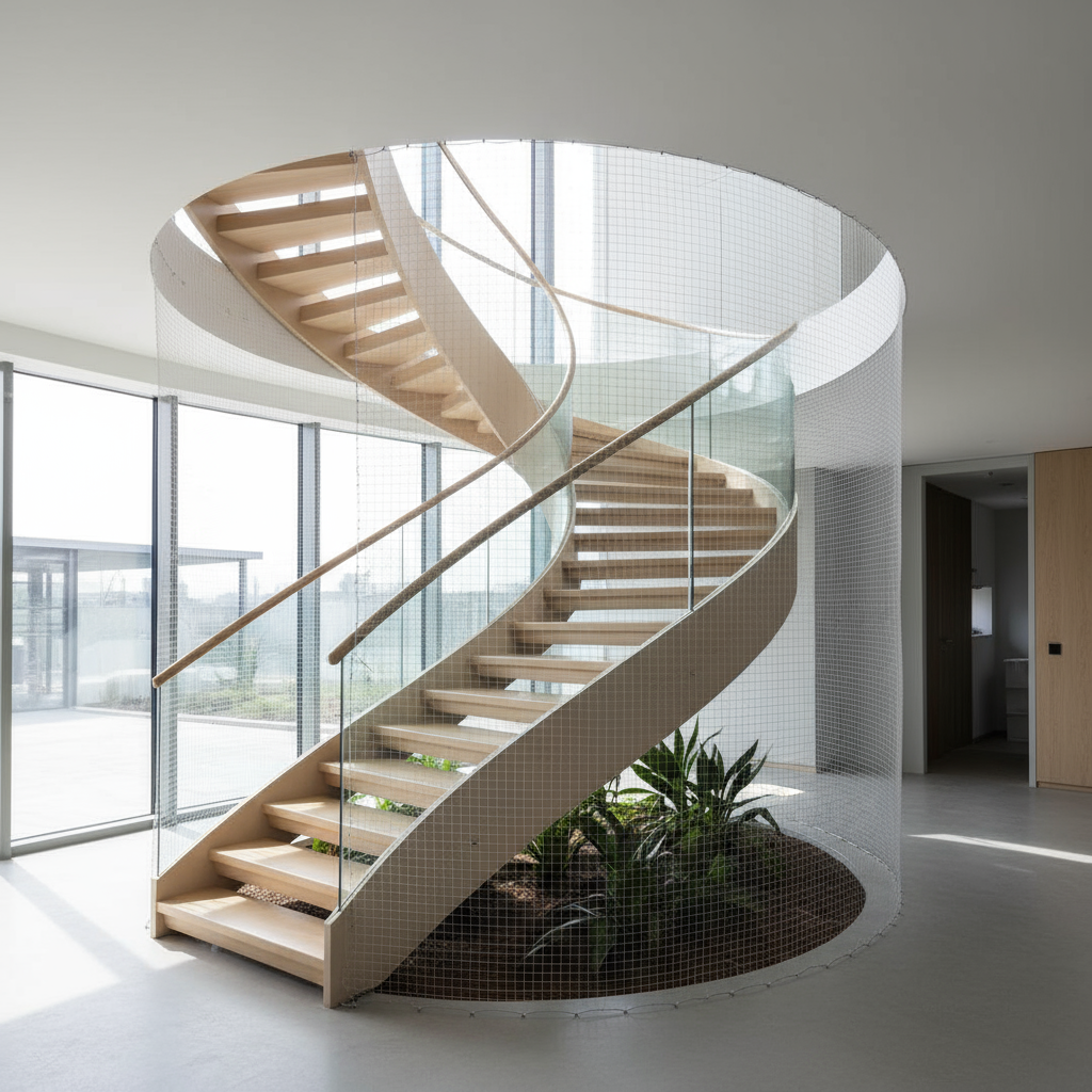 Staircase Pigeon Safety Nets