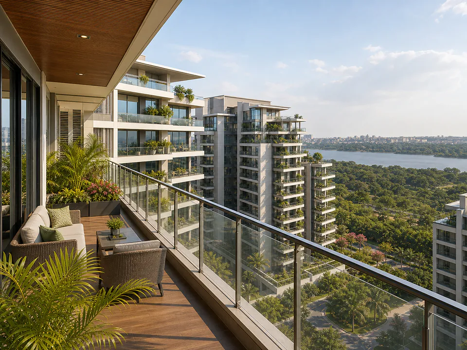 Luxury Hebbal sky-villa style community with large open decks
