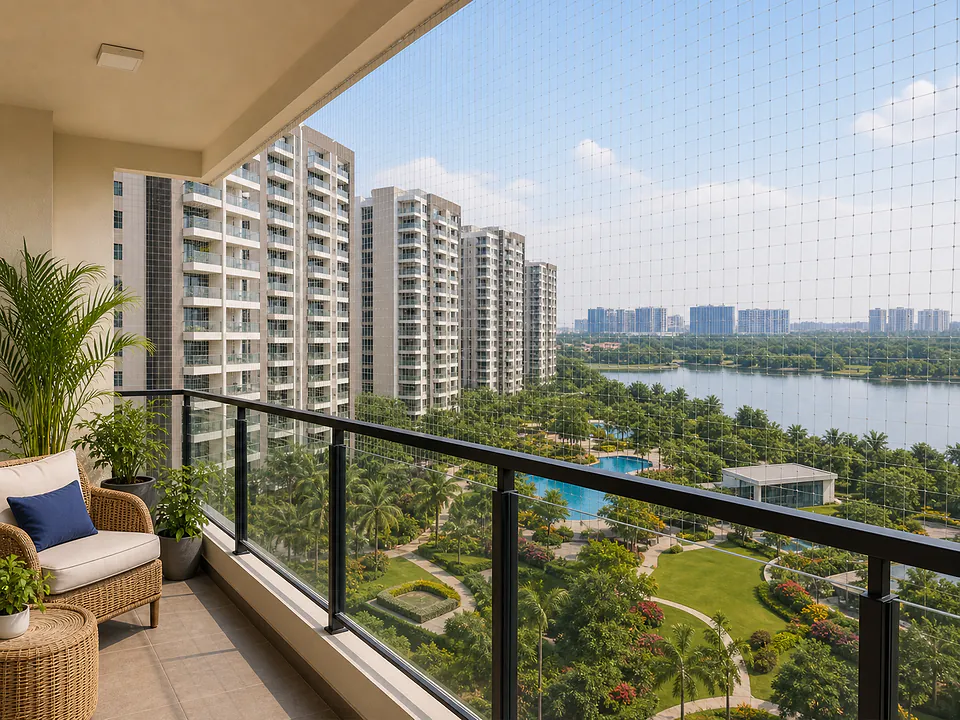 Lakeside Bangalore gated community towers with wide balcony exposure