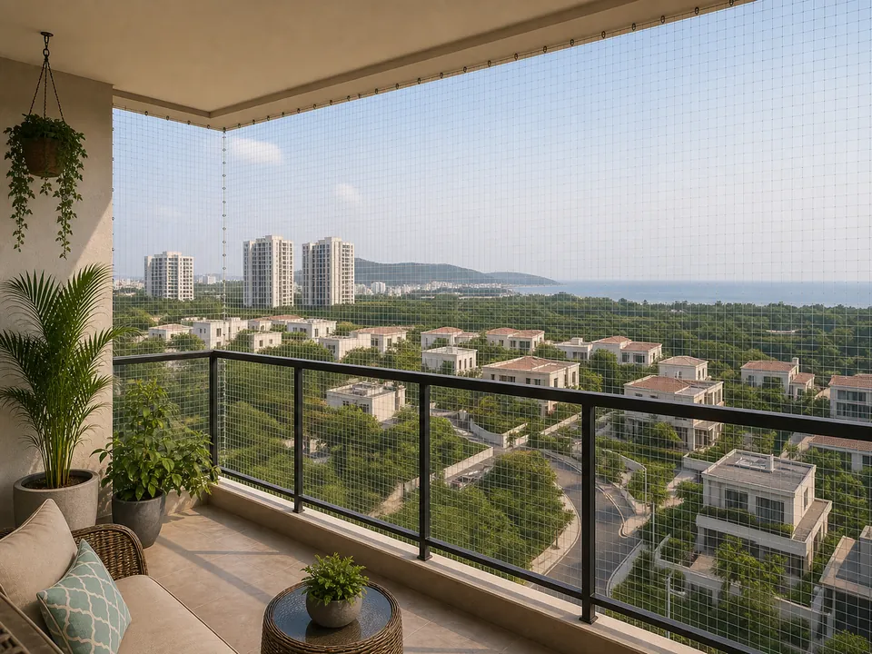 Yendada mixed community balcony with custom safety netting